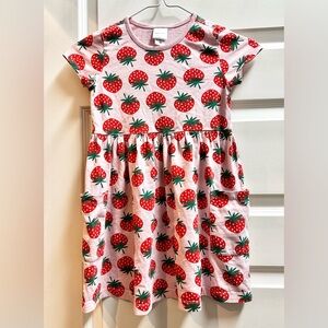 Hanna Andersson Pink Strawberry Print Dress